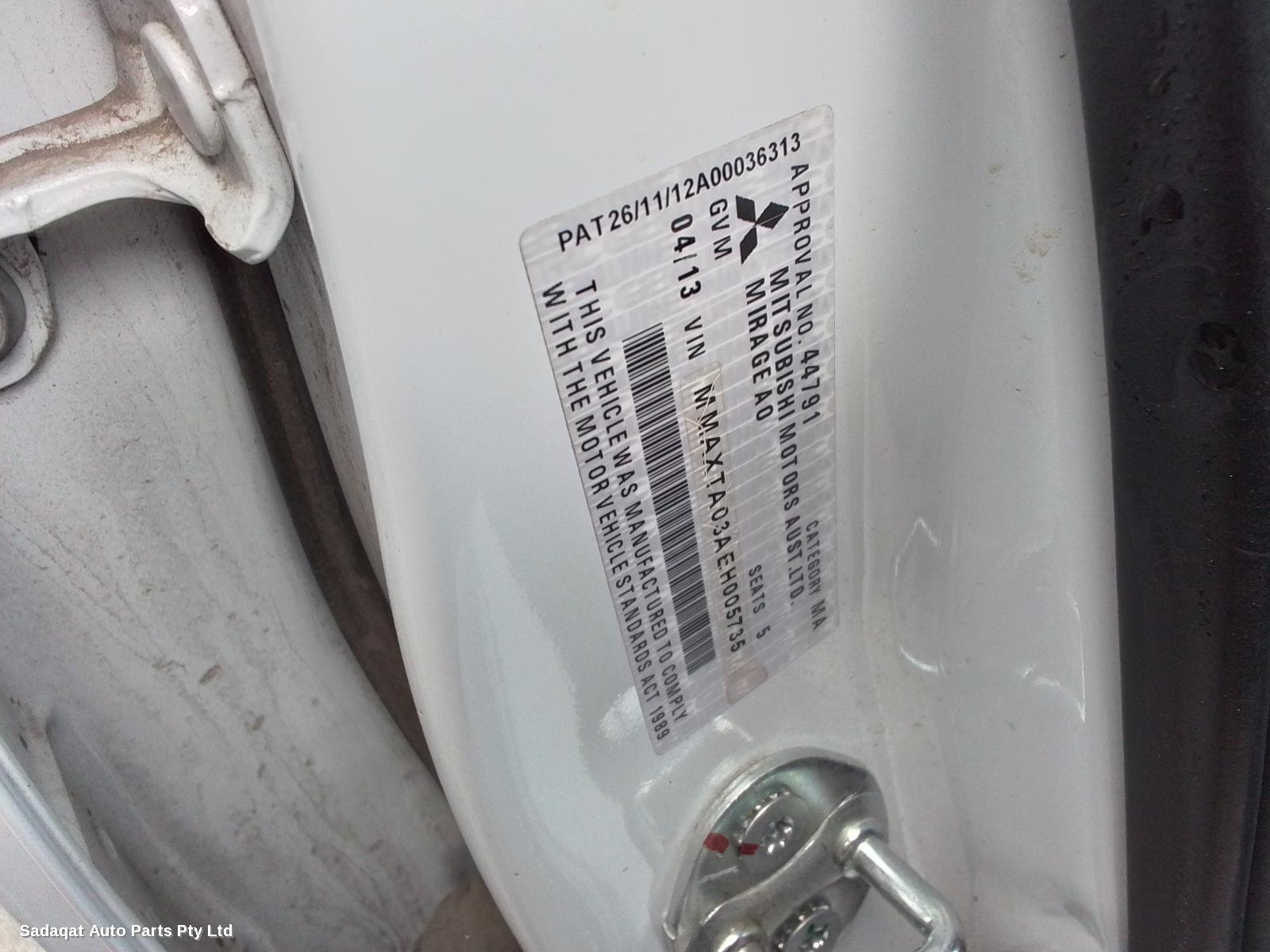 Mitsubishi Mirage Left Door Mirror