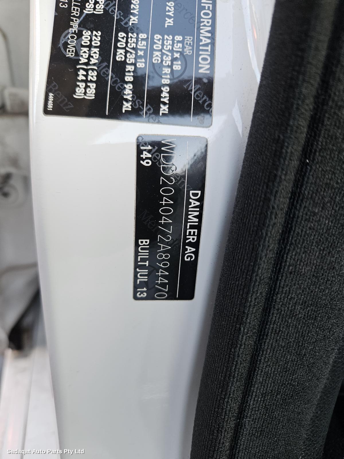 Mercedes C Class Left Taillight