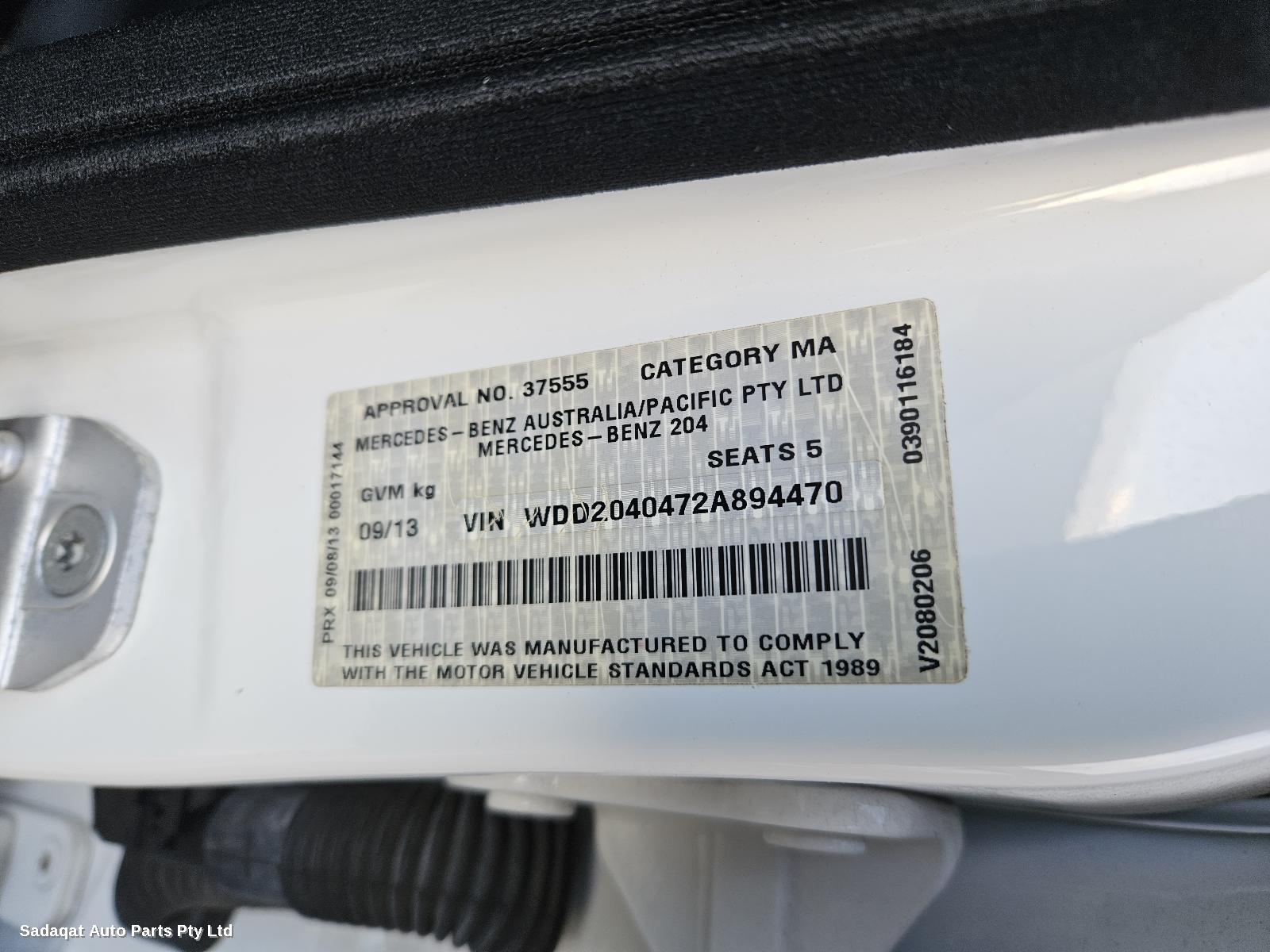 Mercedes C Class Left Taillight