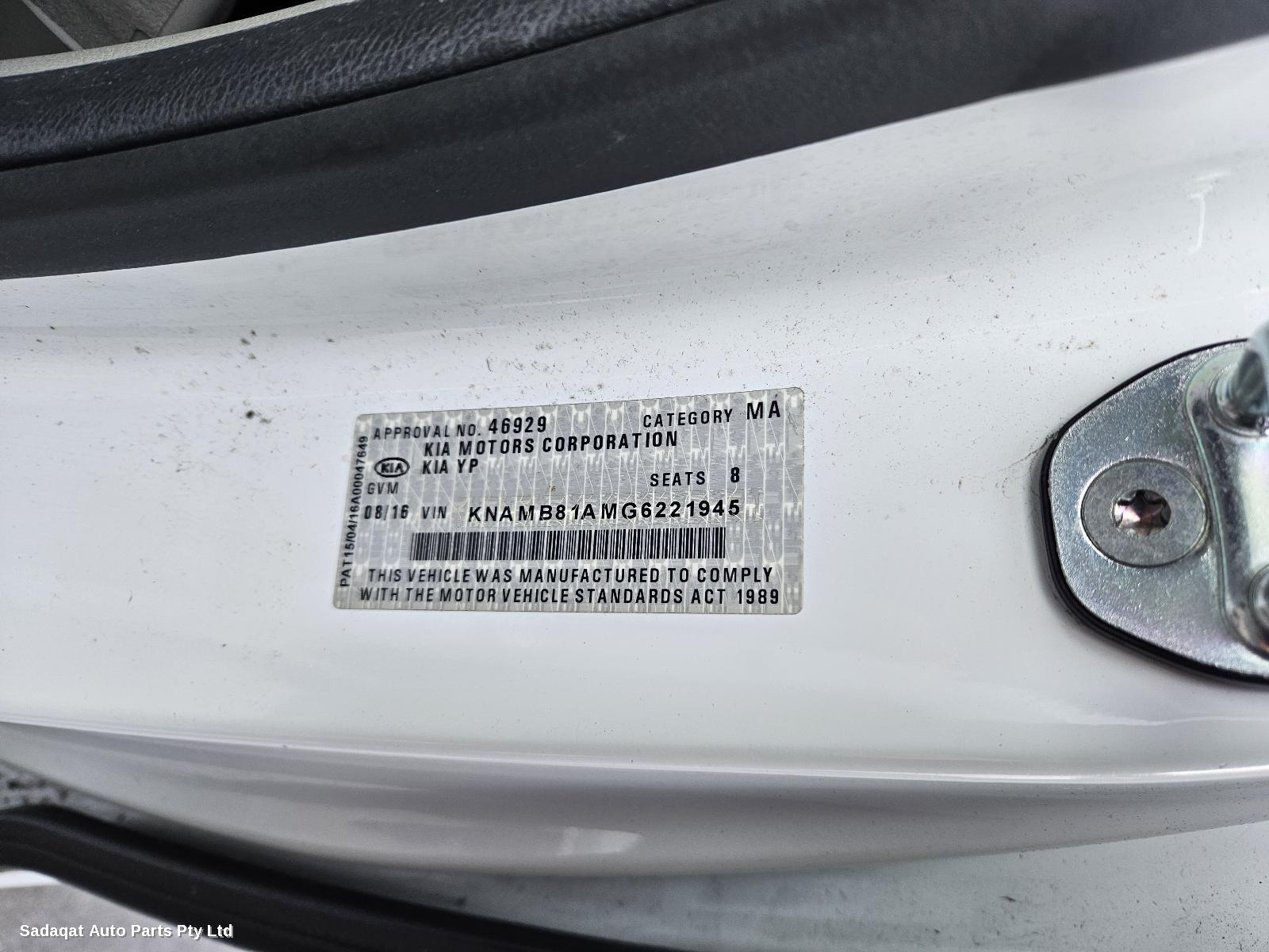 Kia Carnival/grand Carnival 3rd Seat