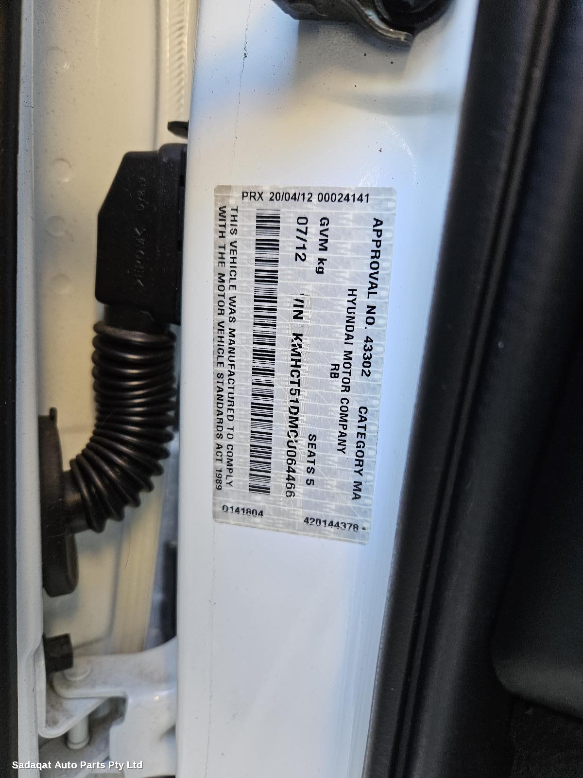 Hyundai Accent Right Front Door