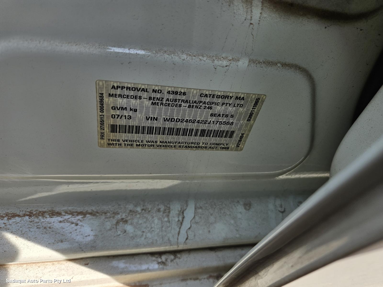 Mercedes B Class Right Door Mirror