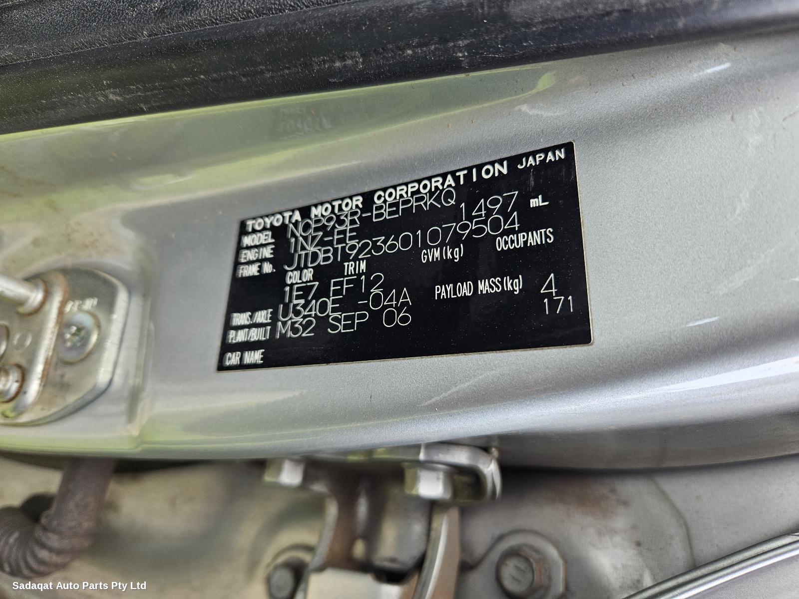 Toyota Yaris Complete Vehicle