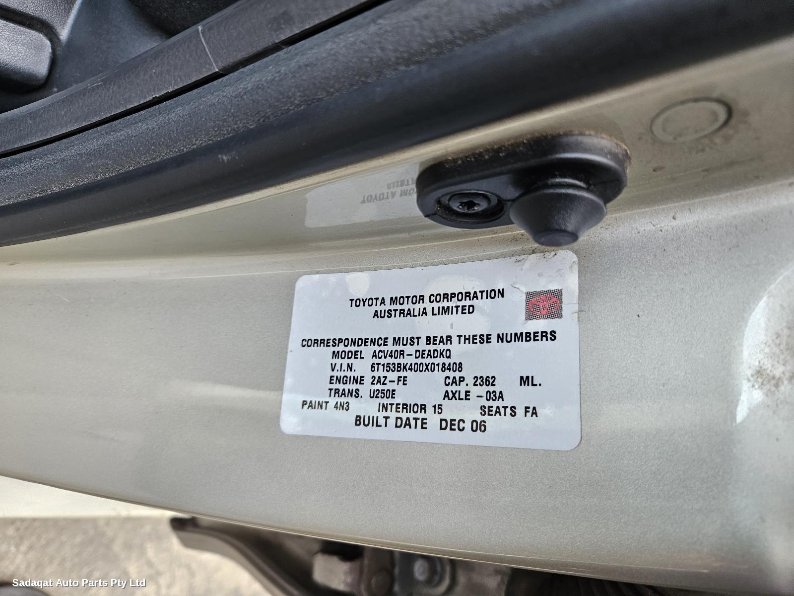 Toyota Camry Right Guard