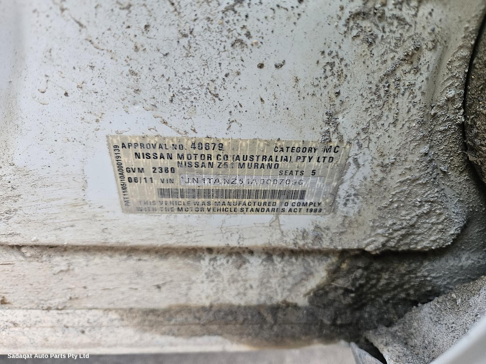 Nissan Murano Front Seat