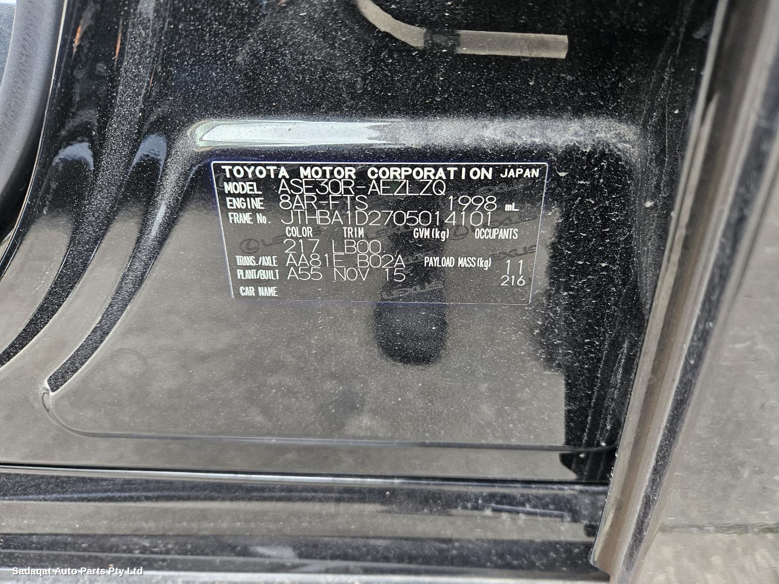 Lexus Is Series Differential Centre