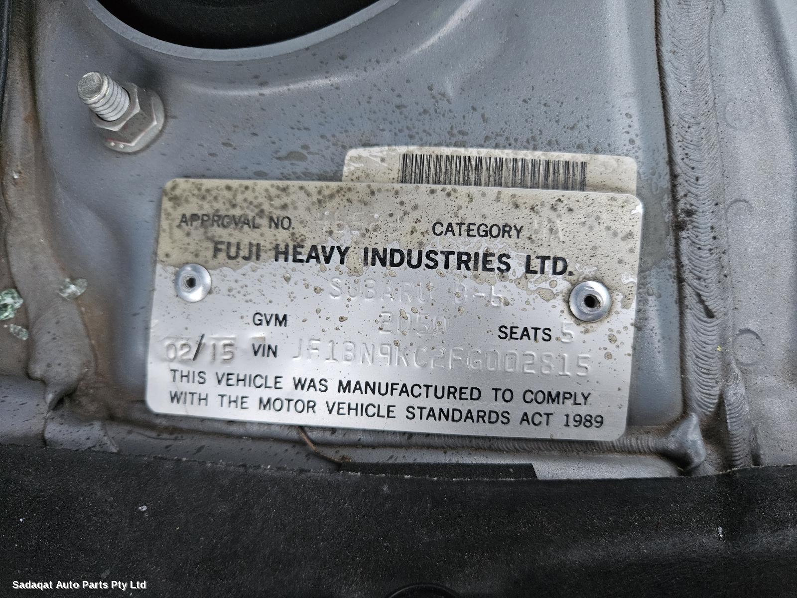 Subaru Liberty Radiator Support