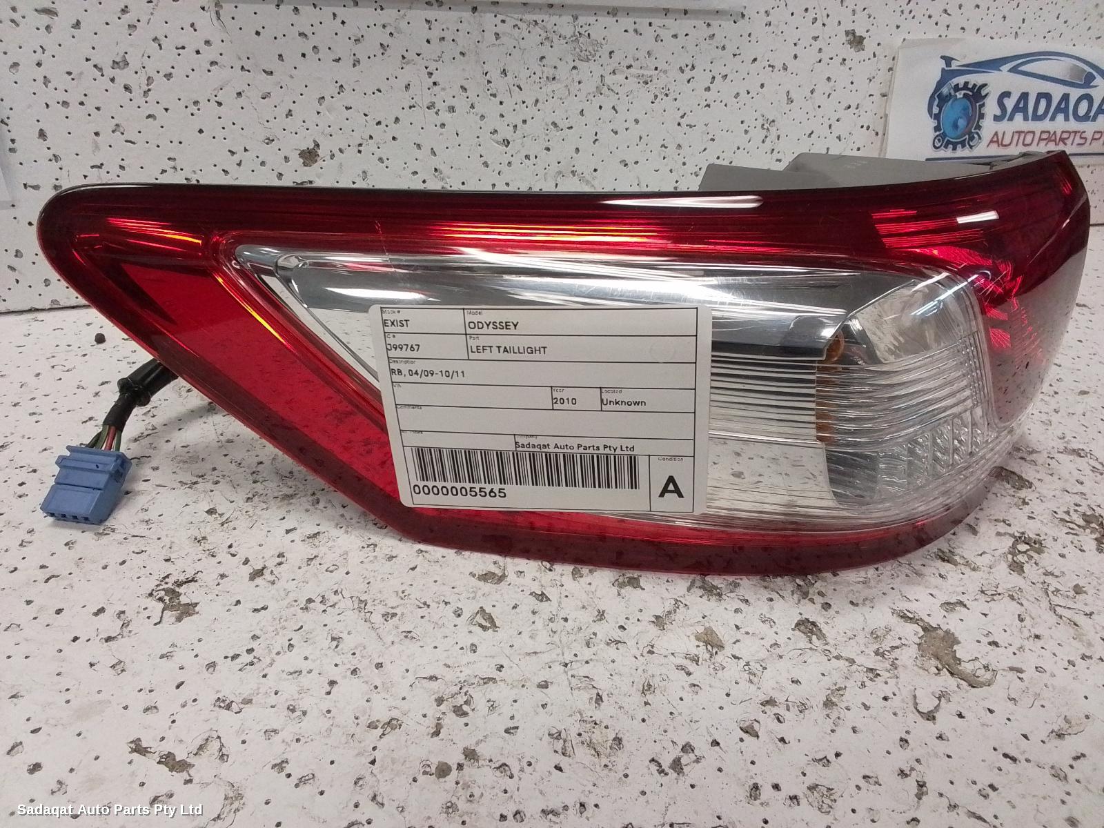 Honda Odyssey Left Taillight