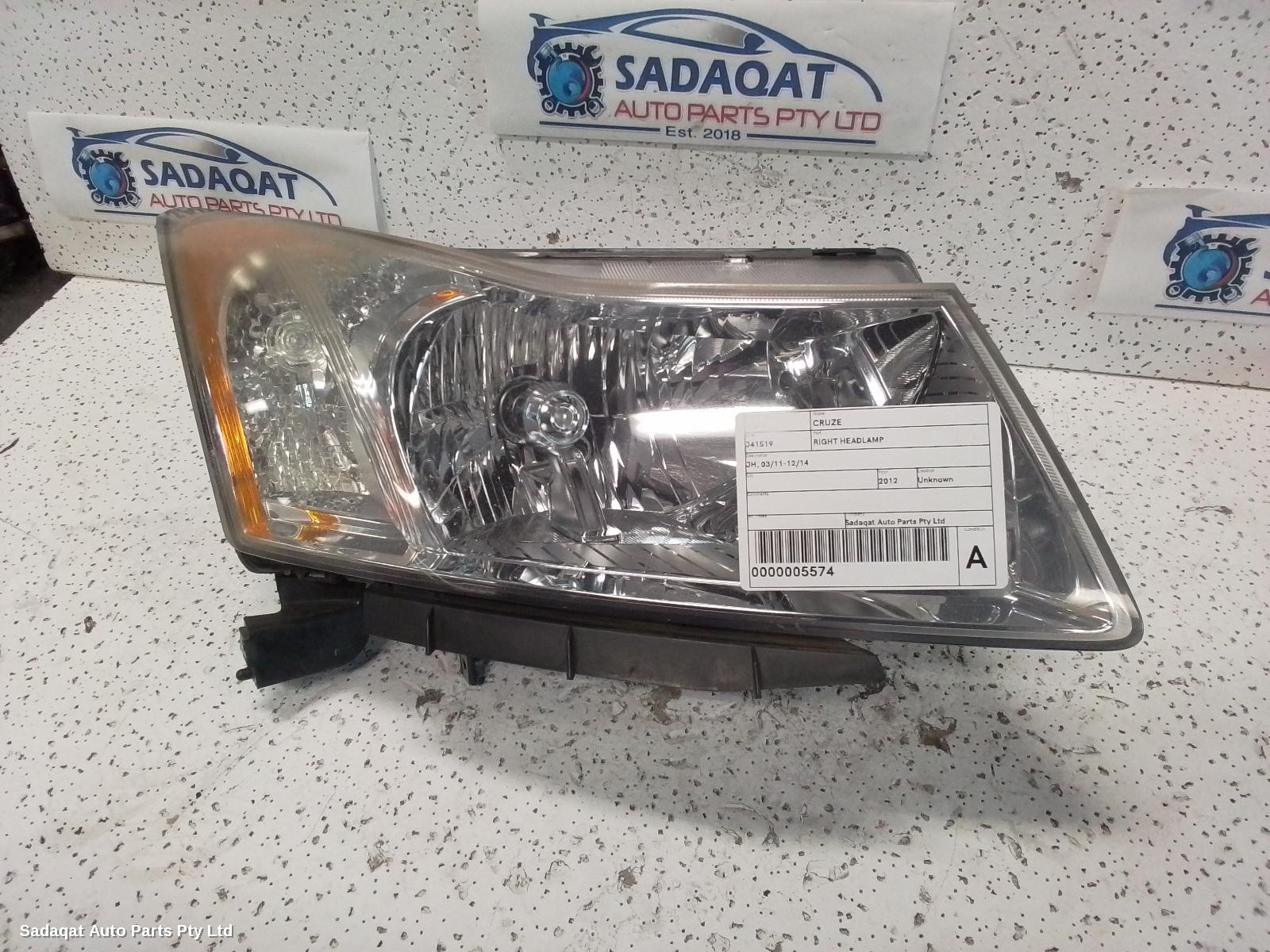 Holden Cruze Right Headlamp
