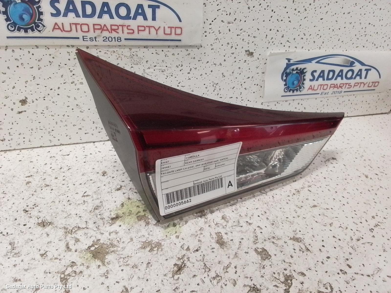 Toyota Corolla Rear Garnish