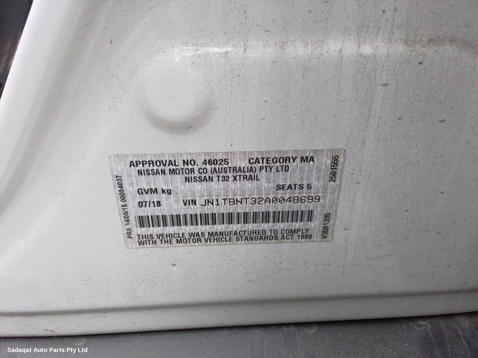 Nissan Xtrail Right Front Door