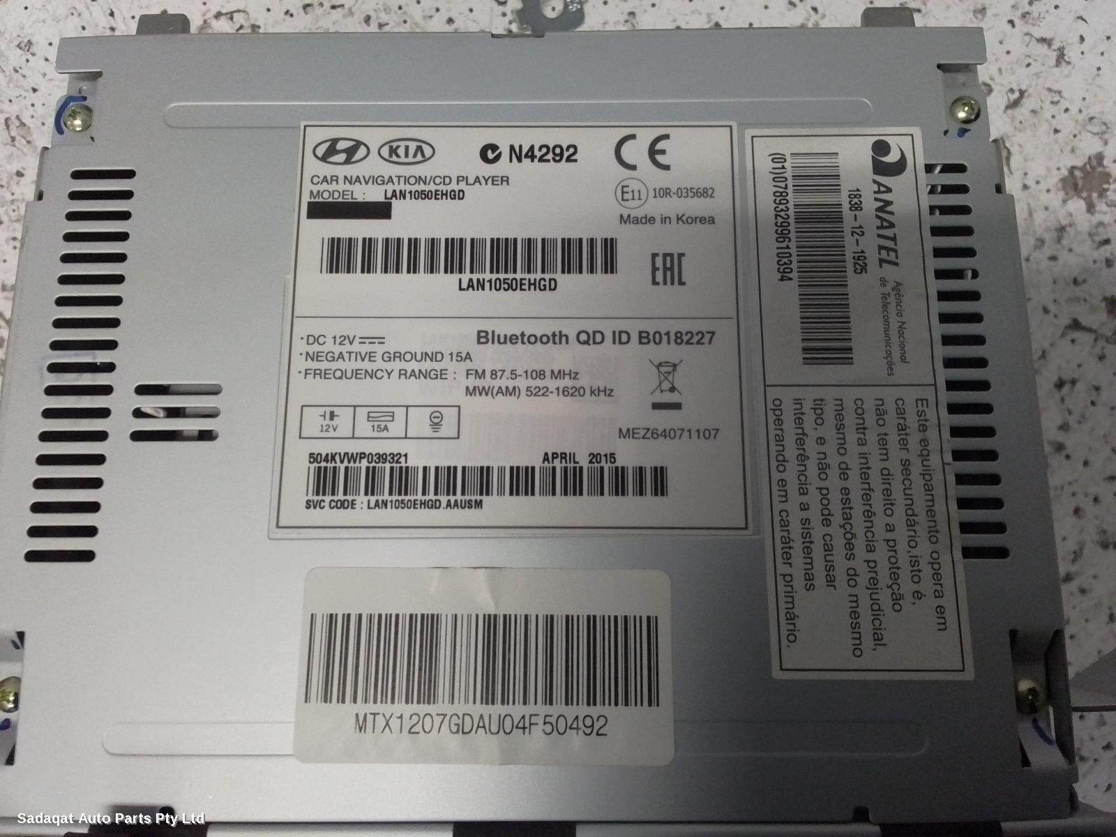 Hyundai I30 Radio/cd/dvd/sat/tv