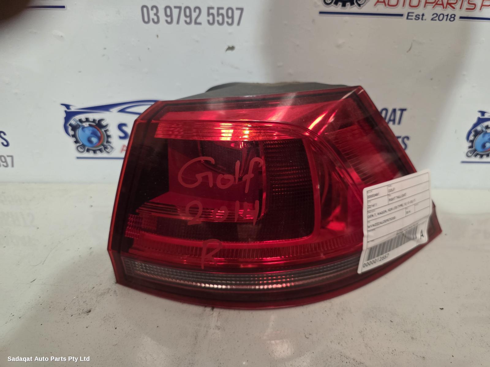 Volkswagen Golf Right Taillight