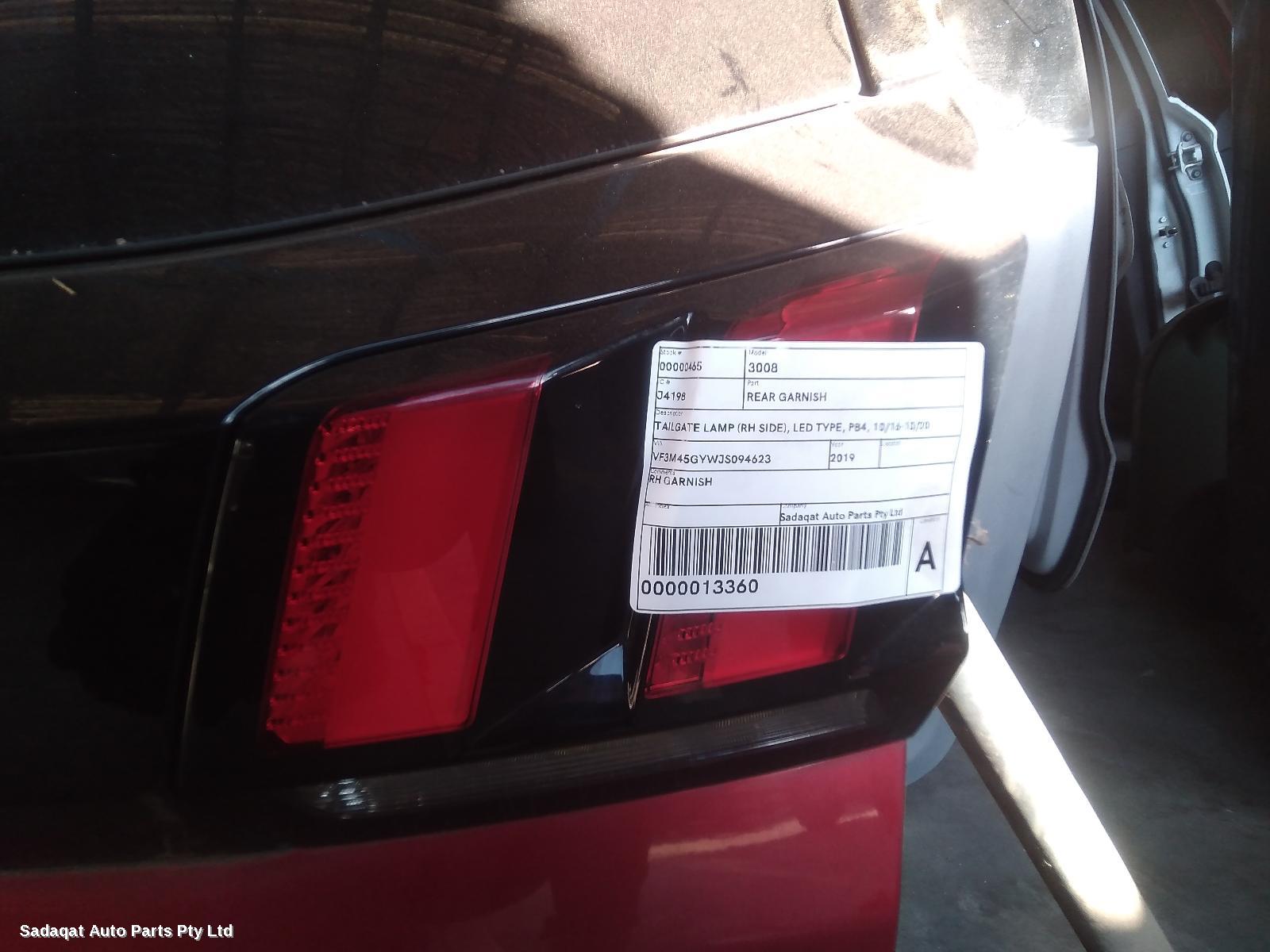 Peugeot 3008 Rear Garnish