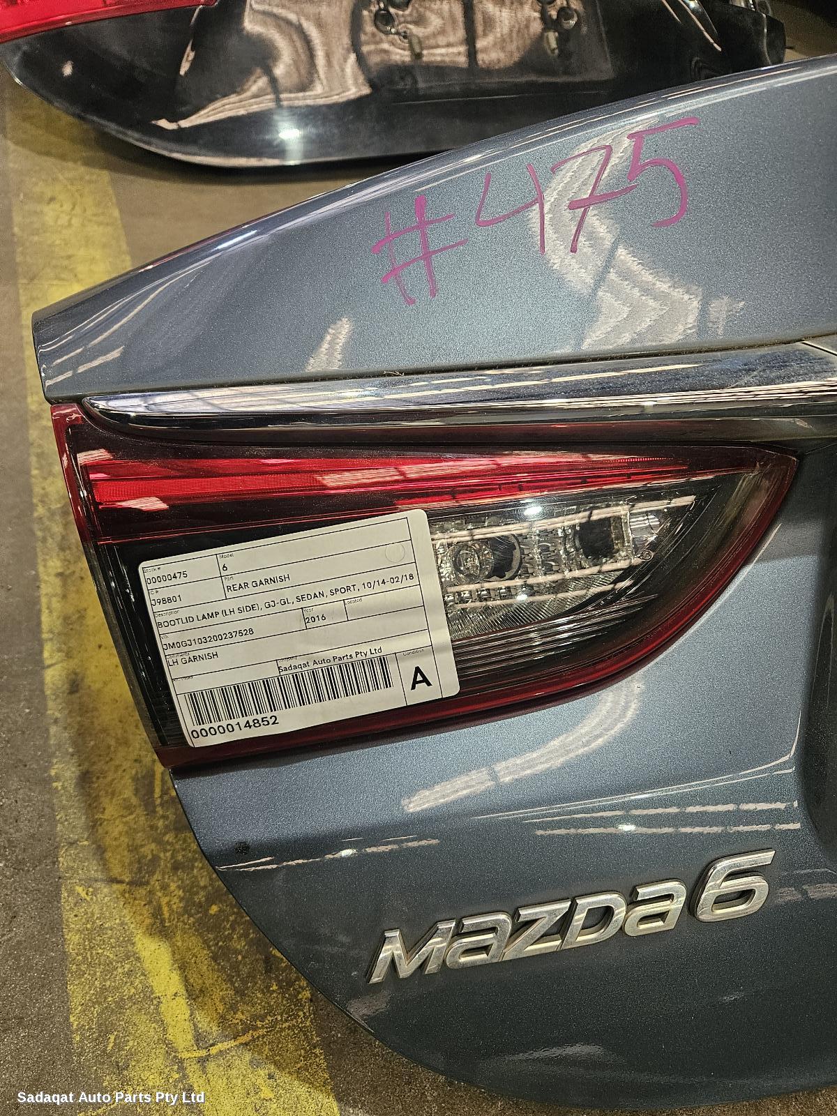 Mazda 6 Rear Garnish