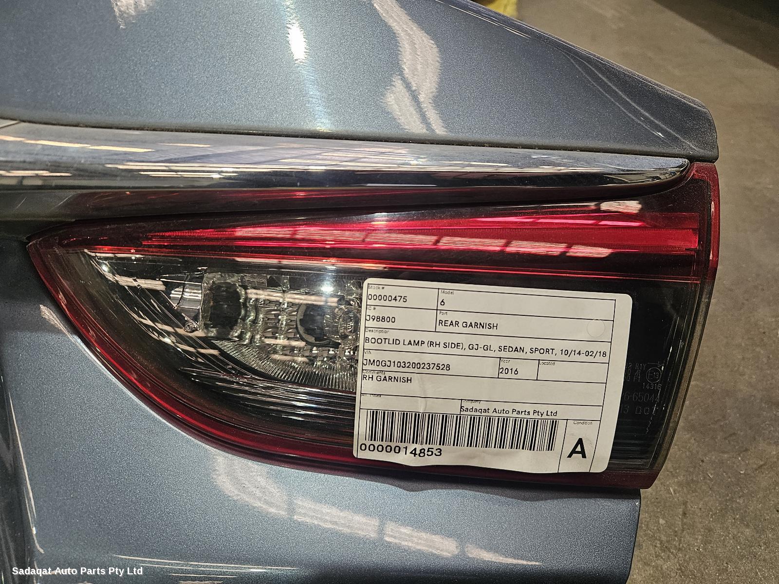 Mazda 6 Rear Garnish