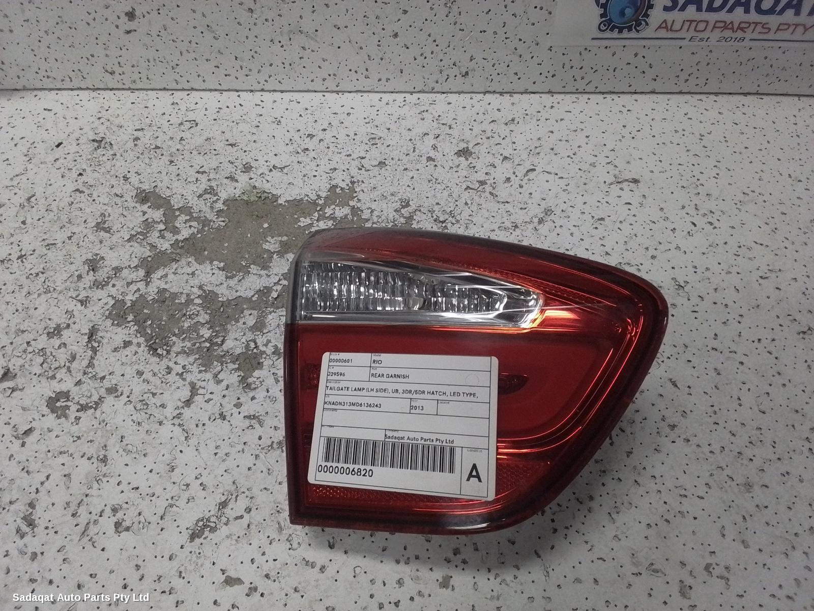 Kia Rio Rear Garnish