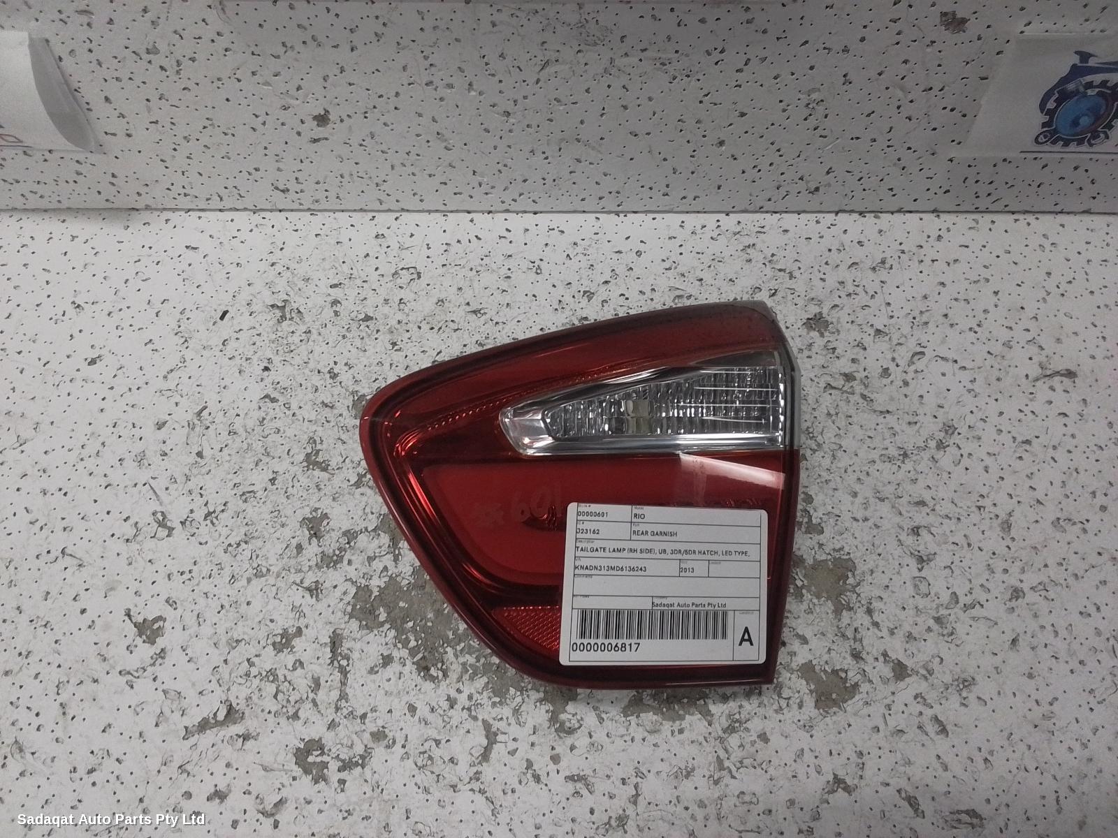 Kia Rio Rear Garnish