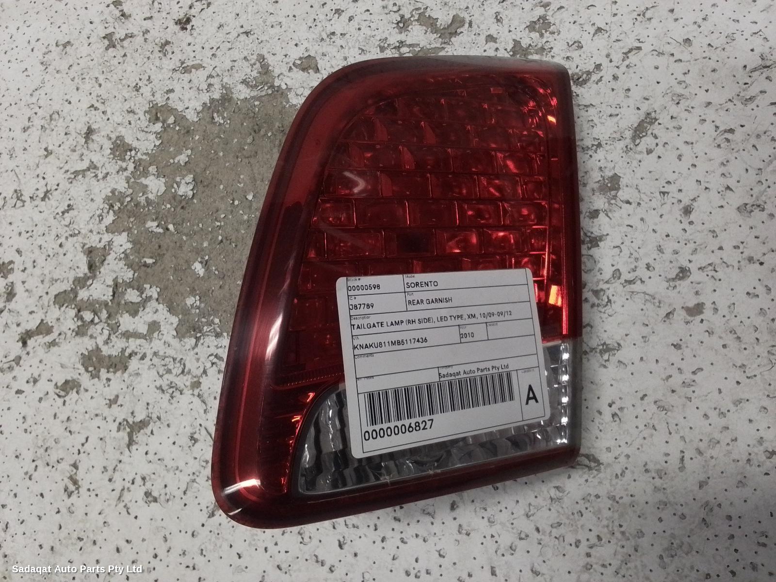 Kia Sorento Rear Garnish