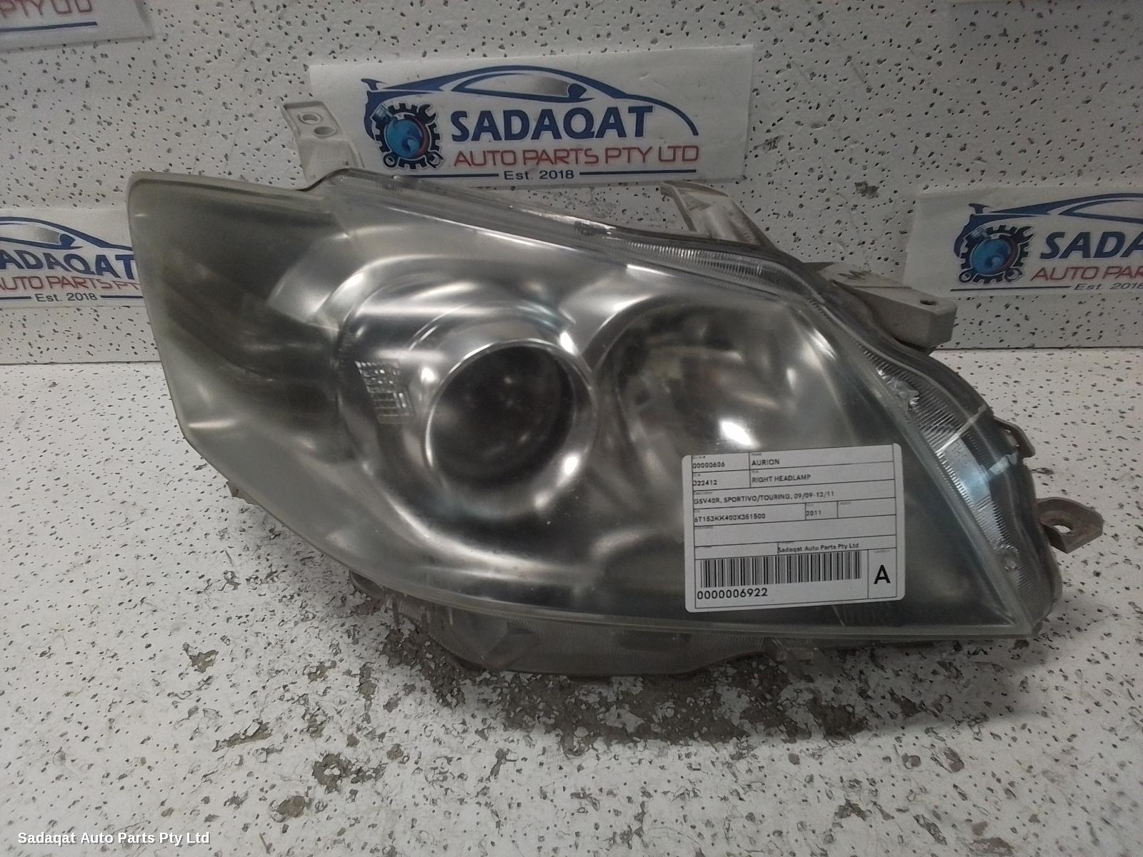 Toyota Aurion Right Headlamp
