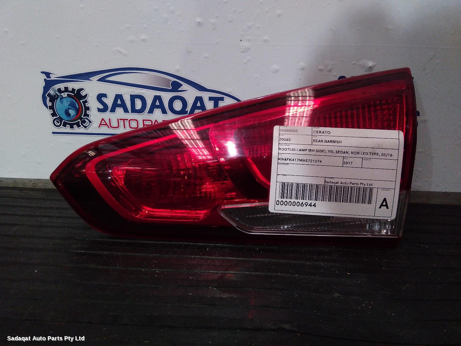 Kia Cerato Rear Garnish