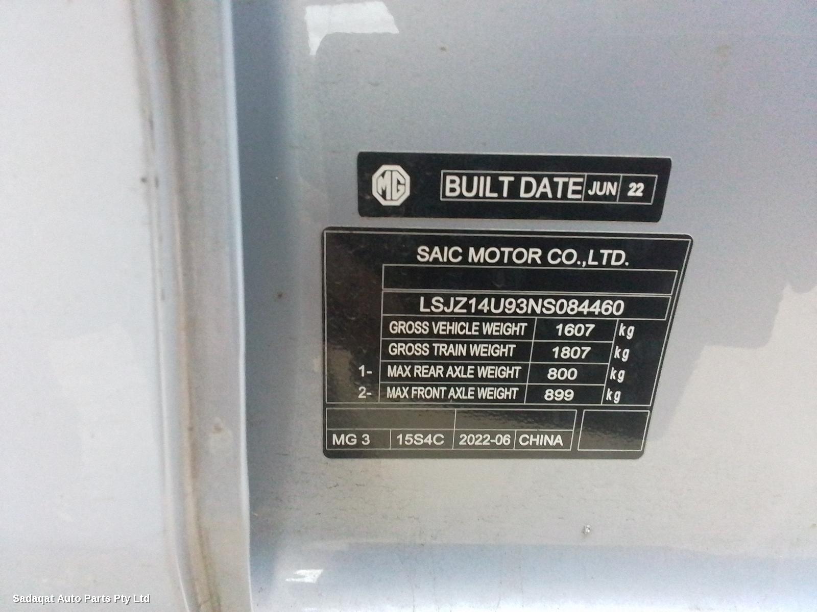 Mg Mg3 Bootlid/tailgate