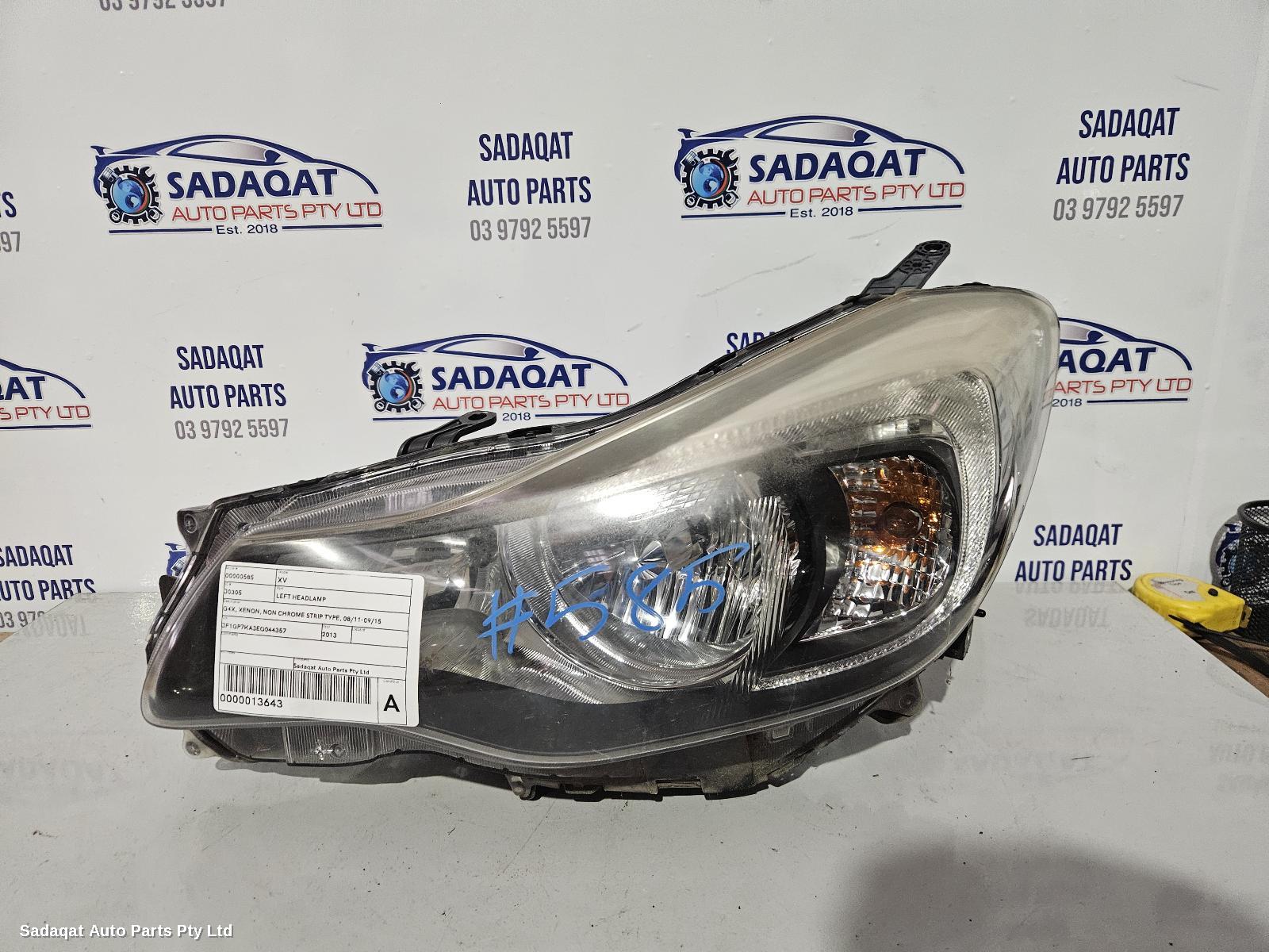 Subaru Xv Left Headlamp