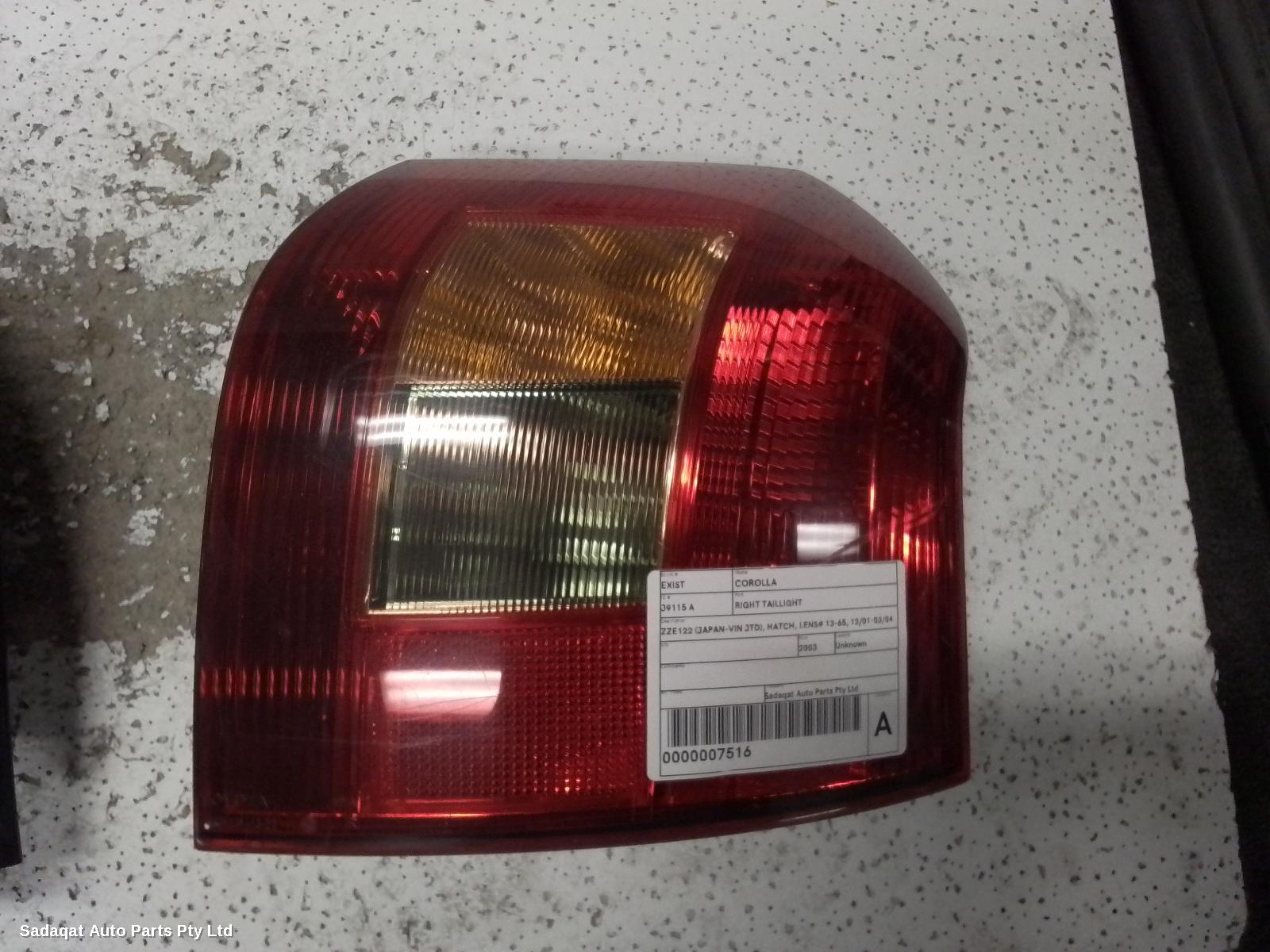 Toyota Corolla Right Taillight