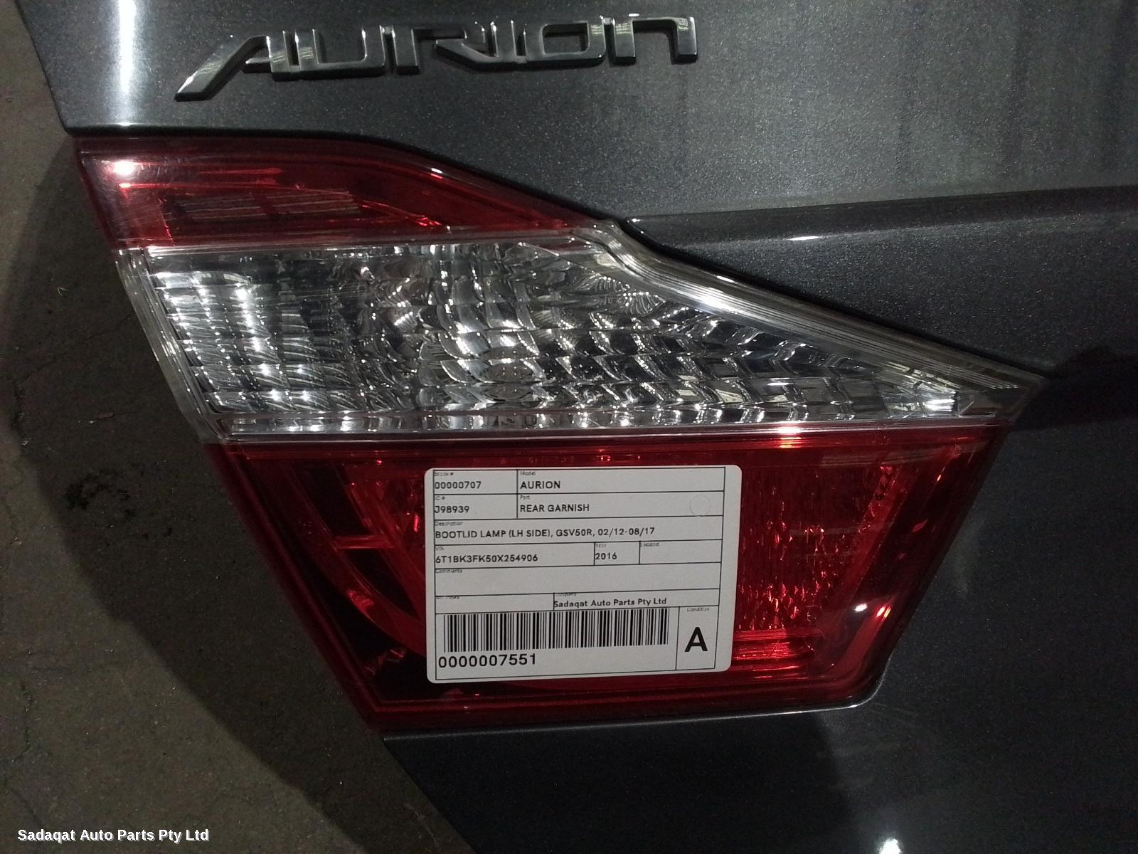 Toyota Aurion Rear Garnish