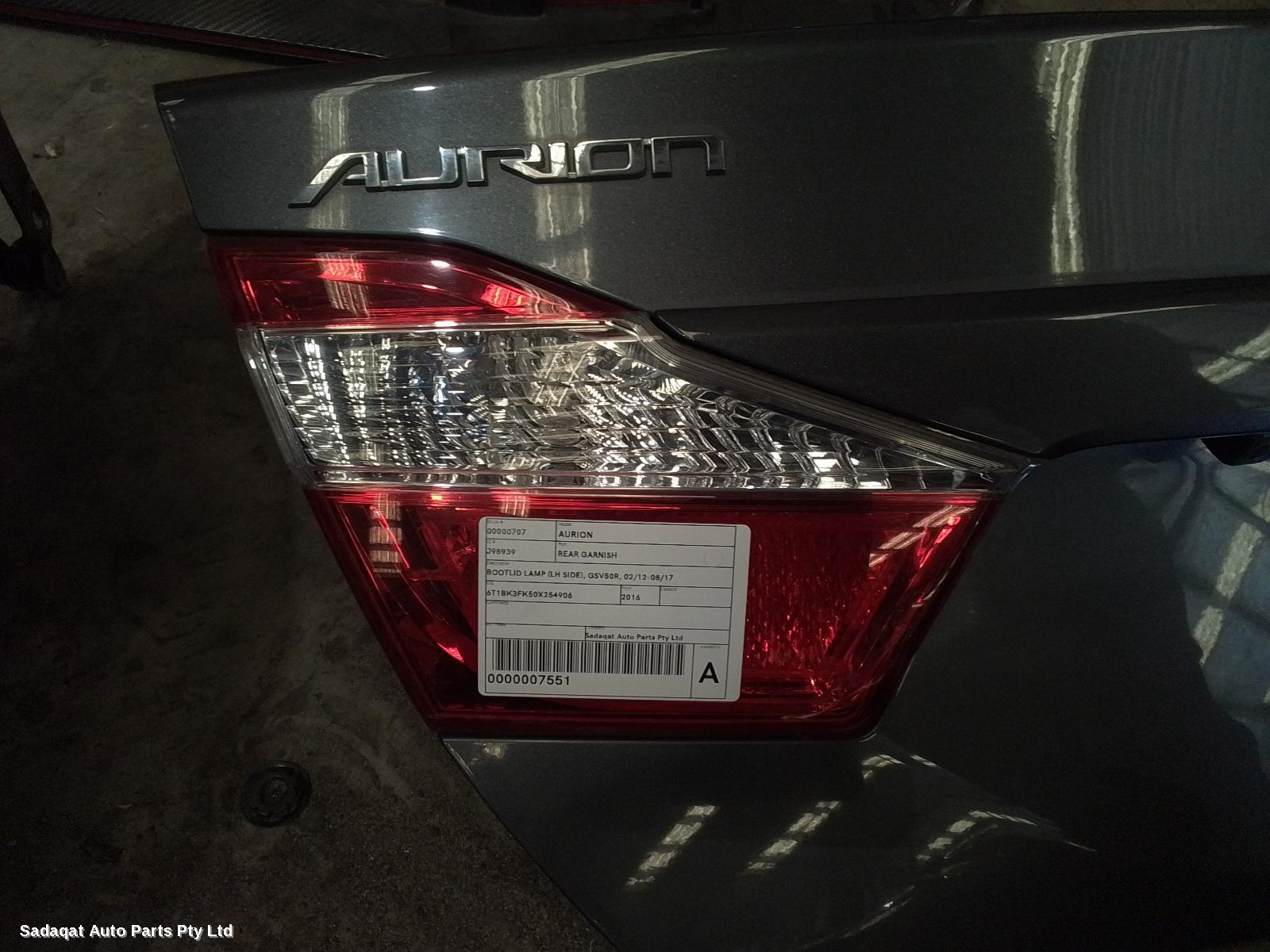 Toyota Aurion Rear Garnish