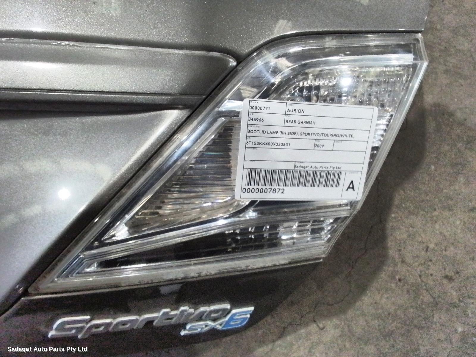 Toyota Aurion Rear Garnish