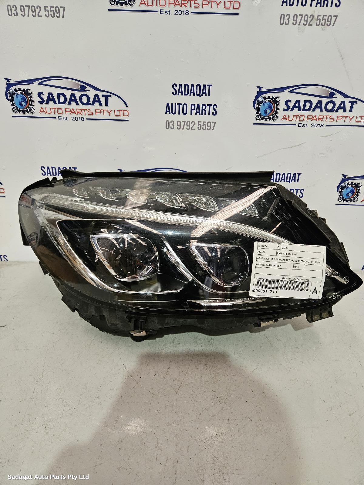 Mercedes C Class Right Headlamp