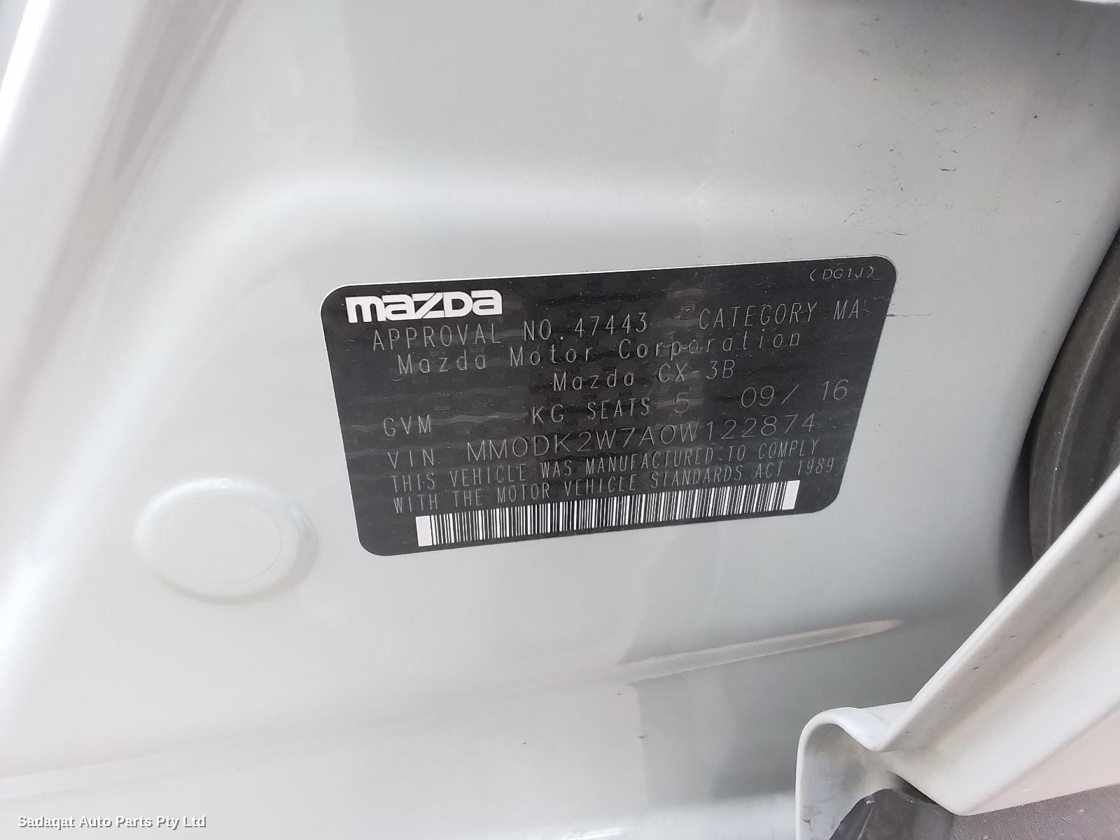 Mazda Cx3 Bootlid/tailgate