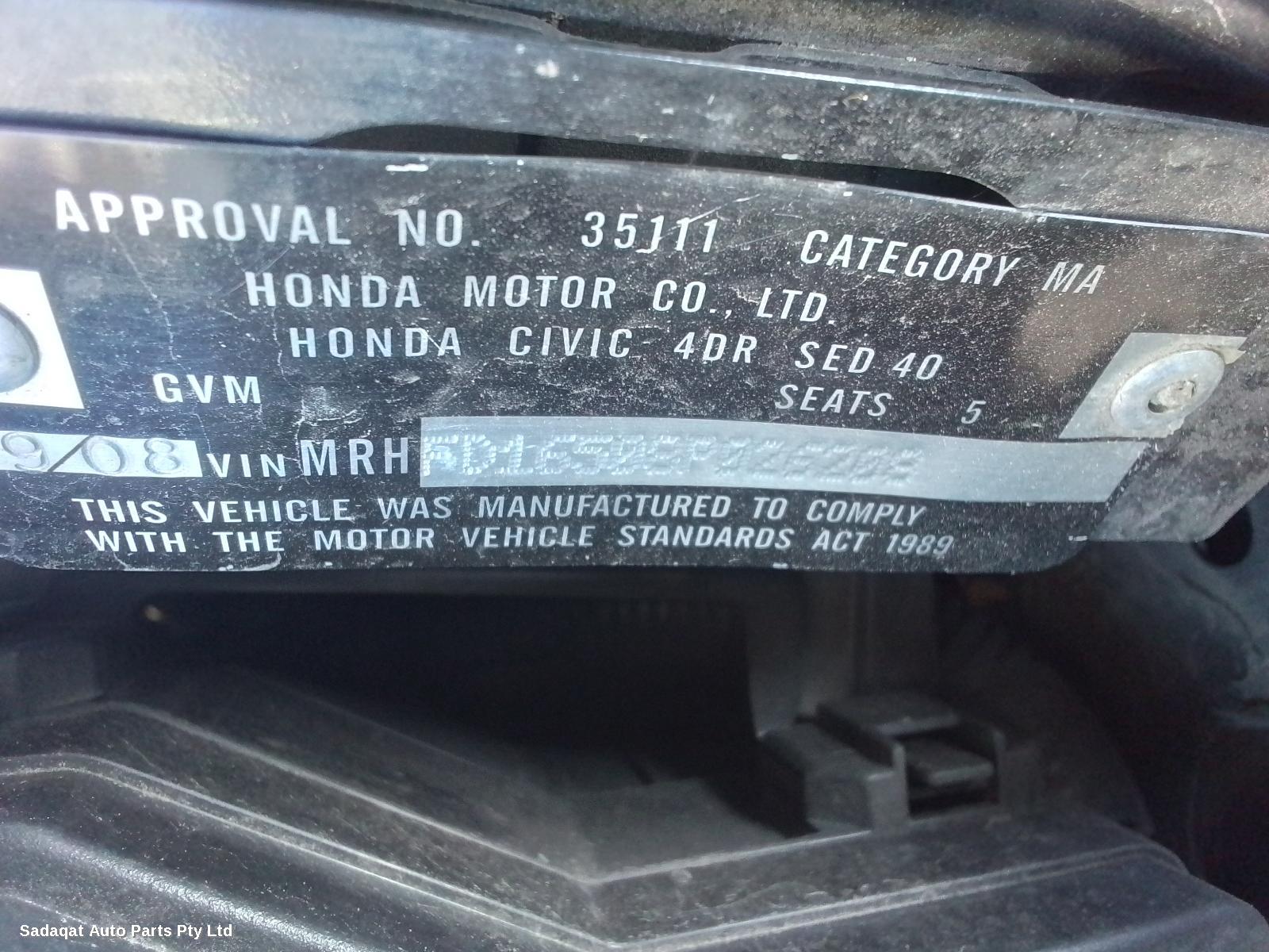 Honda Civic Left Taillight