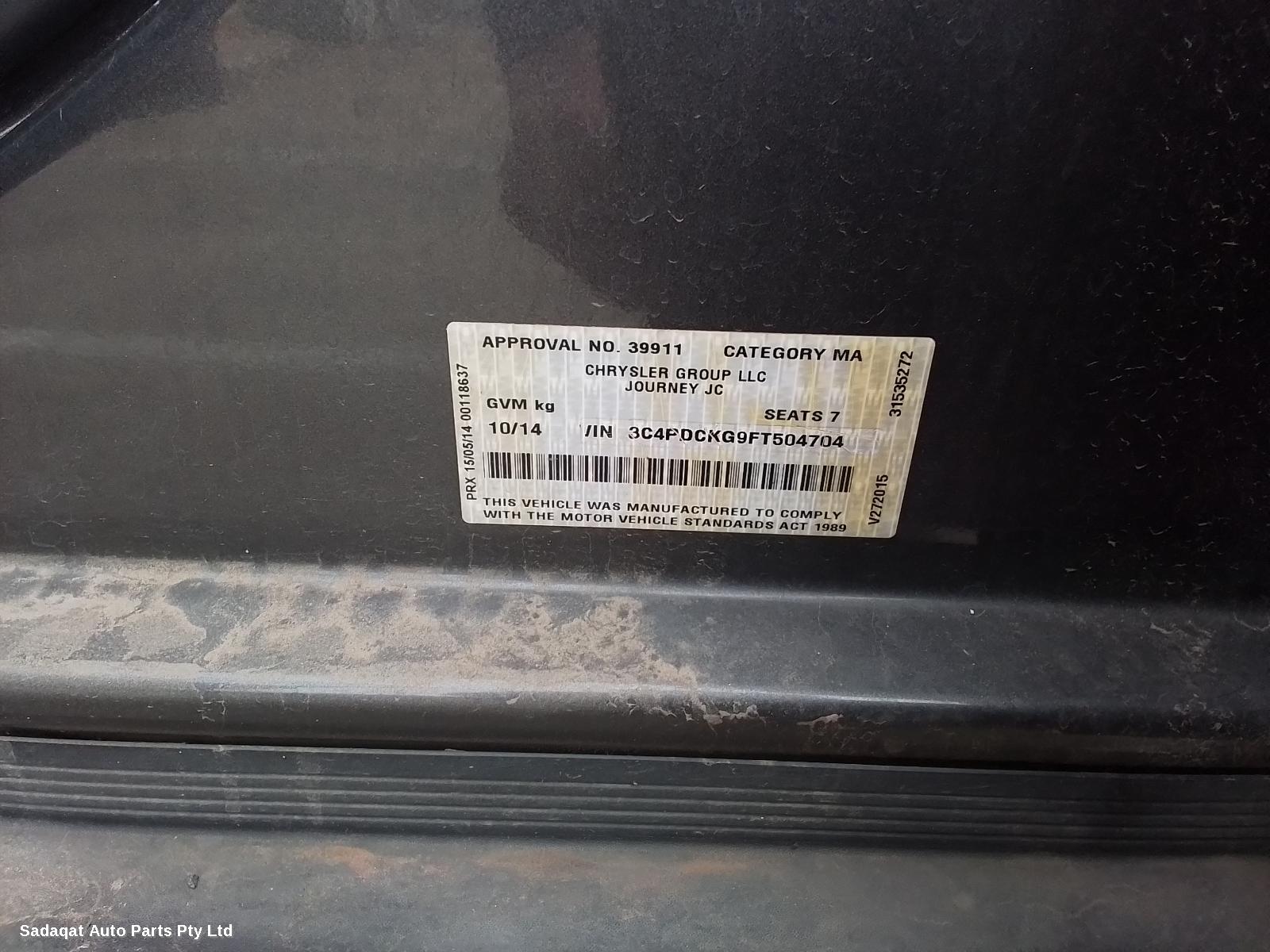 Dodge Journey Bootlid/tailgate