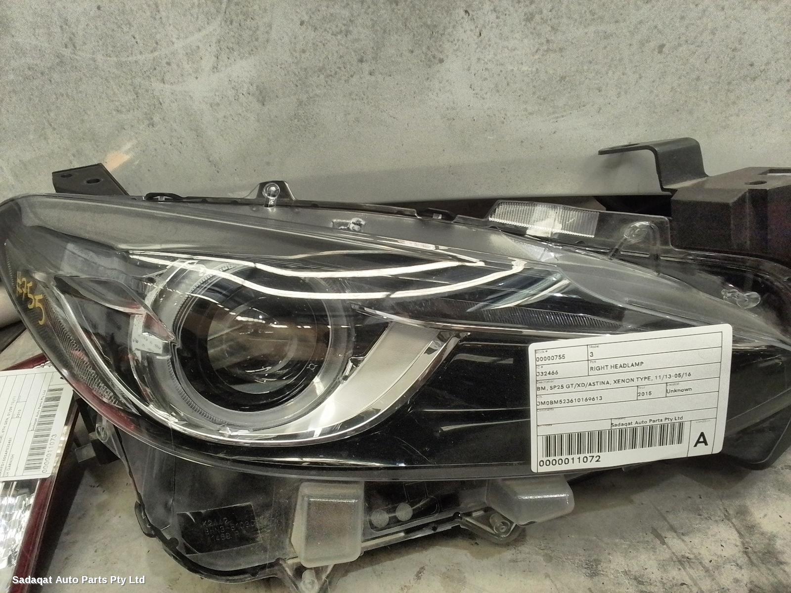 Mazda 3 Right Headlamp