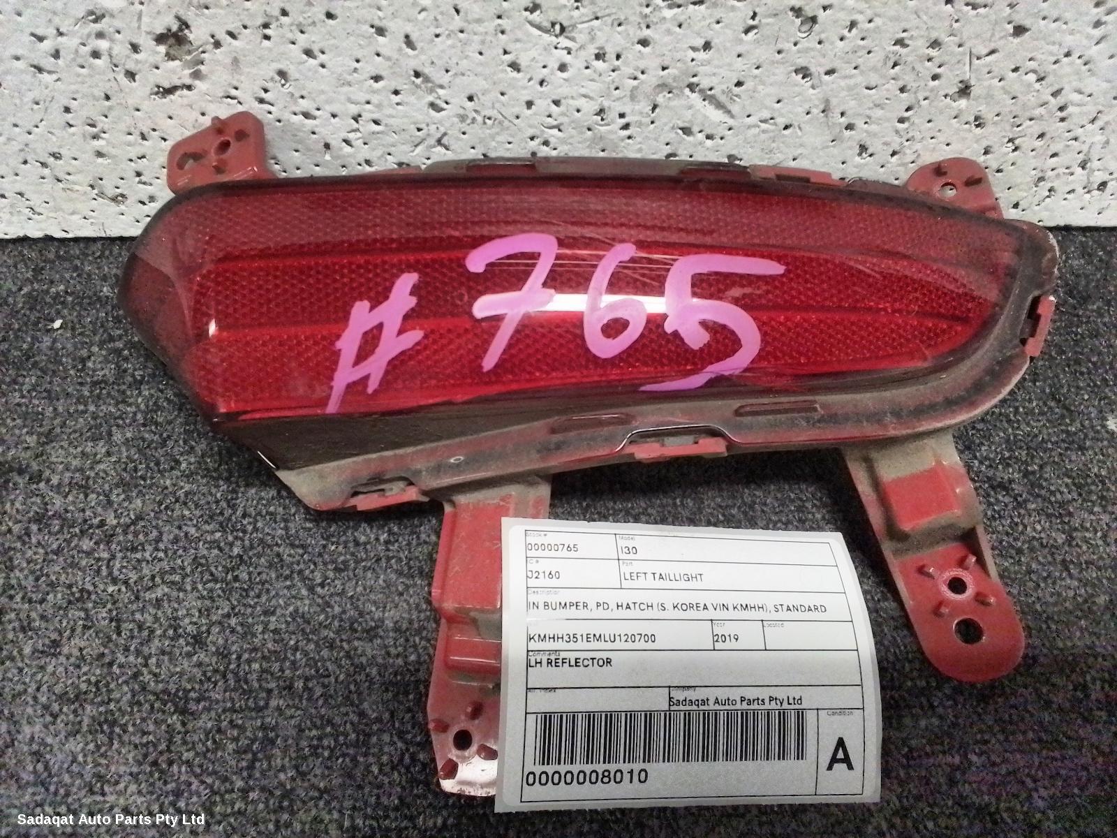 Hyundai I30 Left Taillight