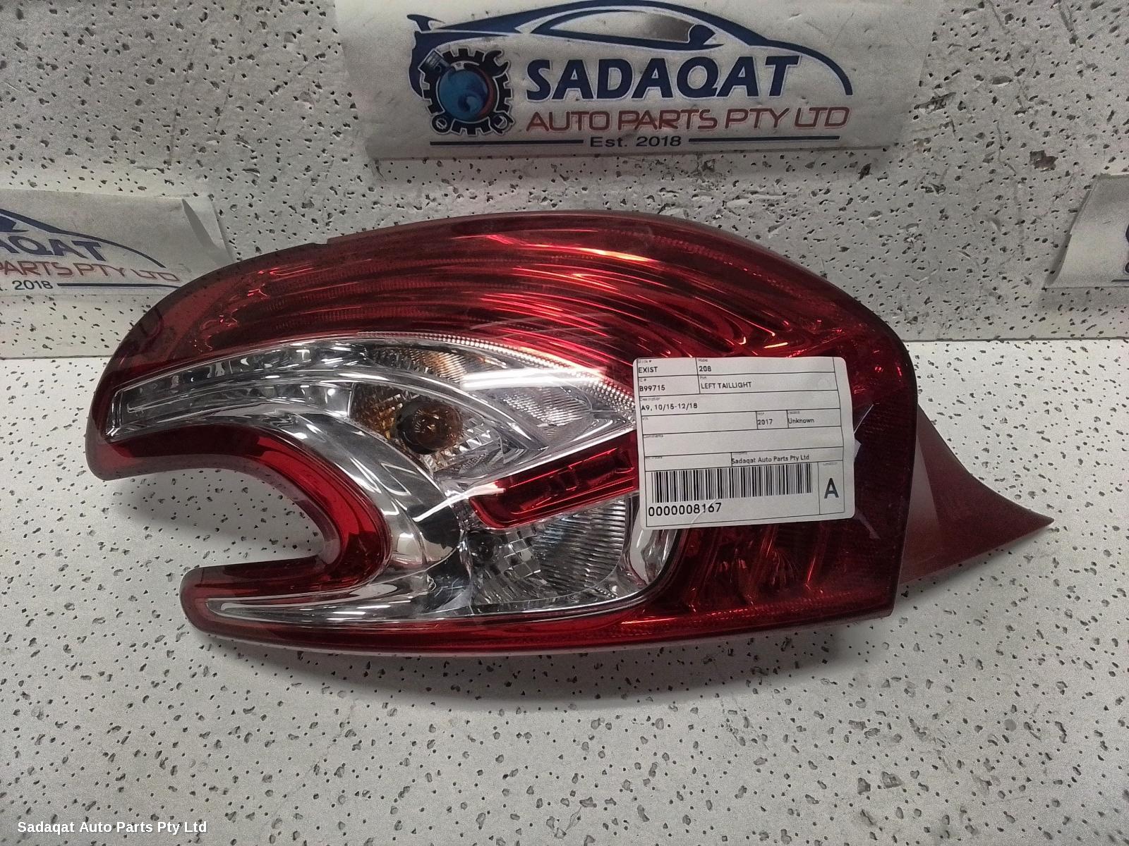 Peugeot 208 Left Taillight