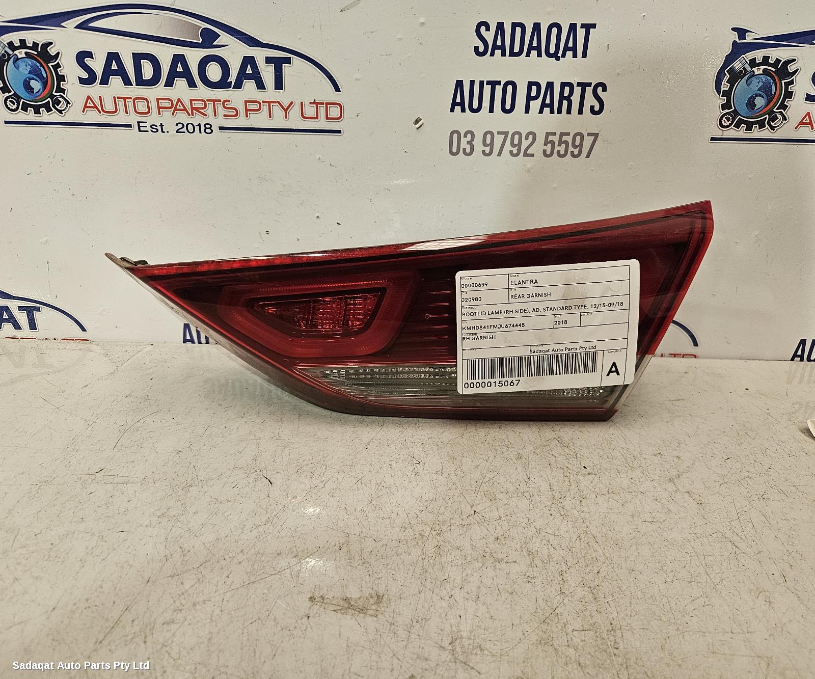Hyundai Elantra Rear Garnish