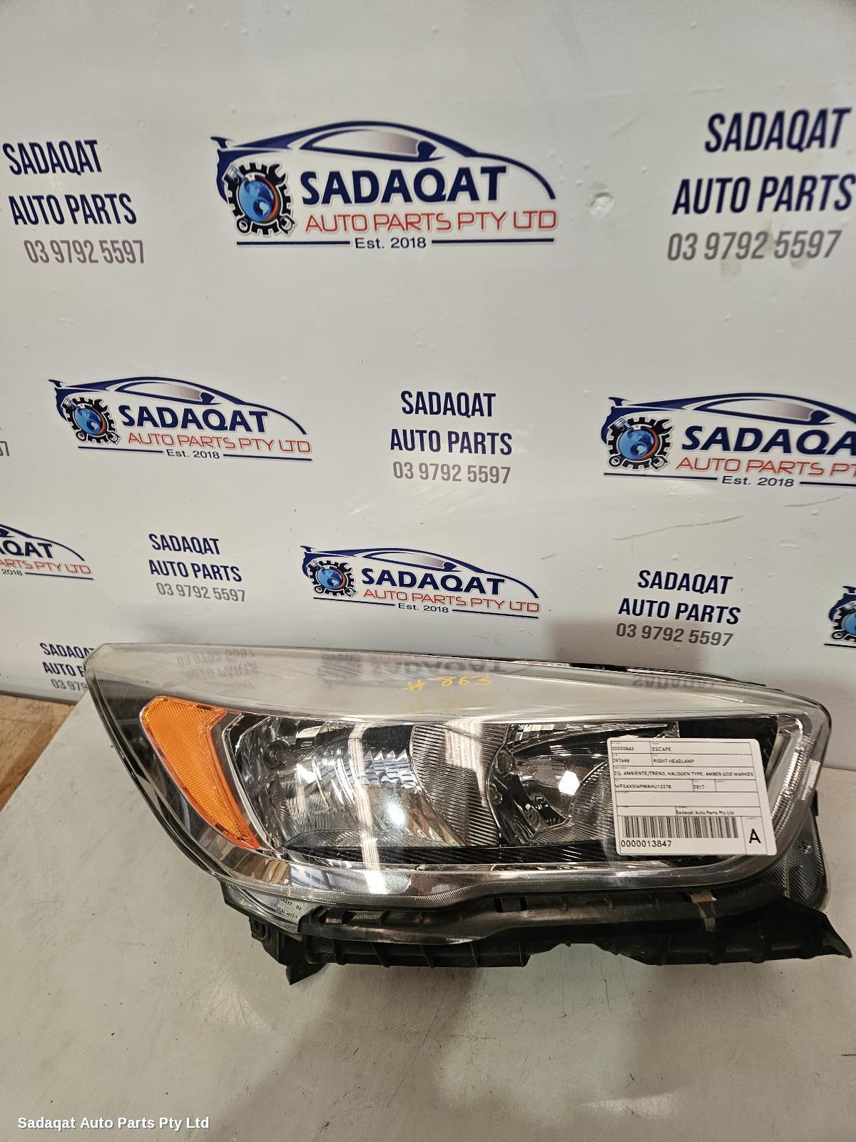 Ford Escape Right Headlamp