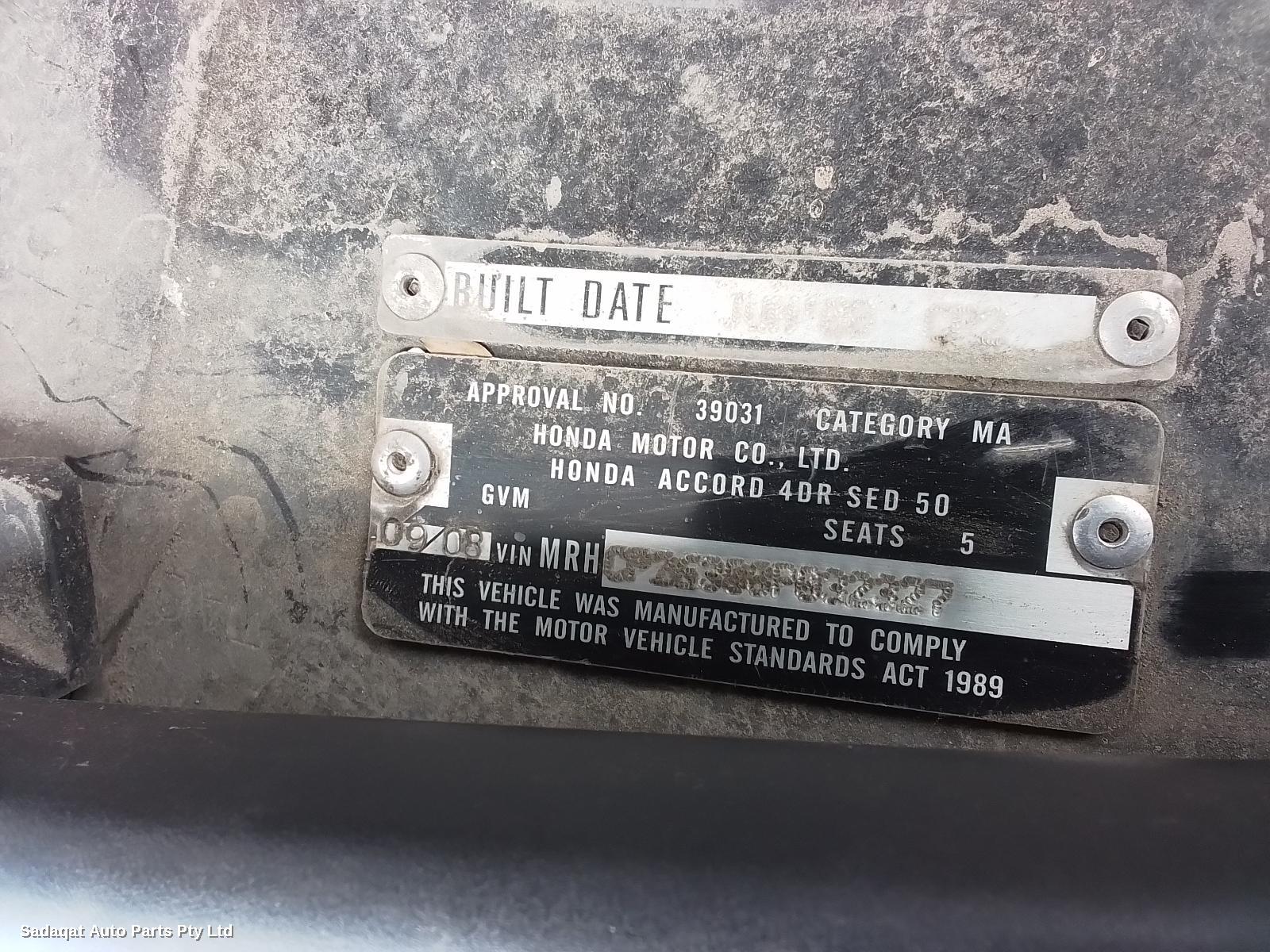 Honda Accord Left Headlamp