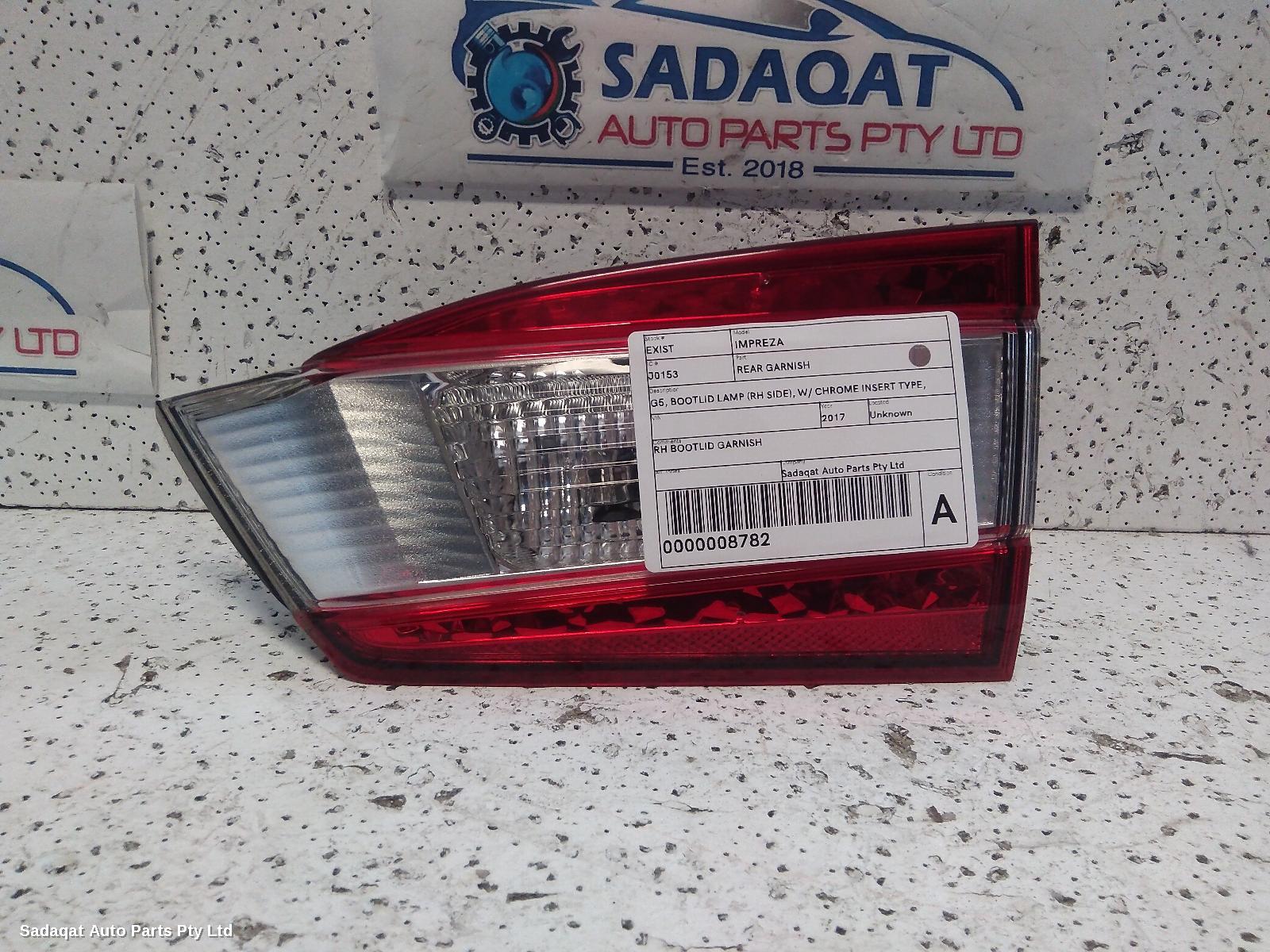 Subaru Impreza Rear Garnish