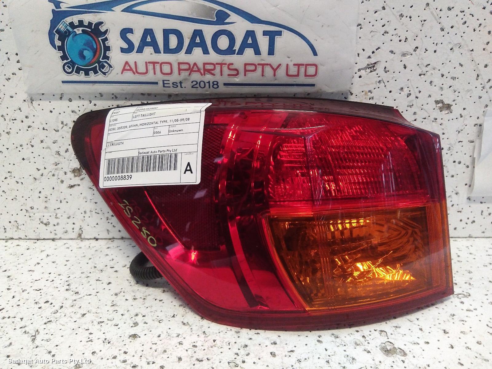 Lexus Is250/is250c Left Taillight