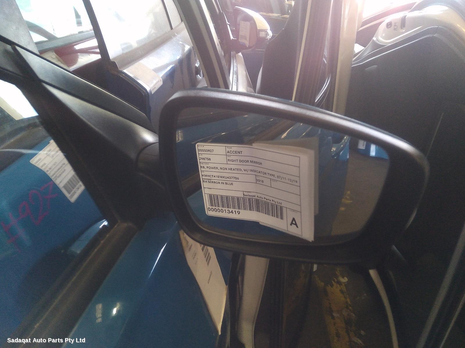 Hyundai Accent Right Door Mirror