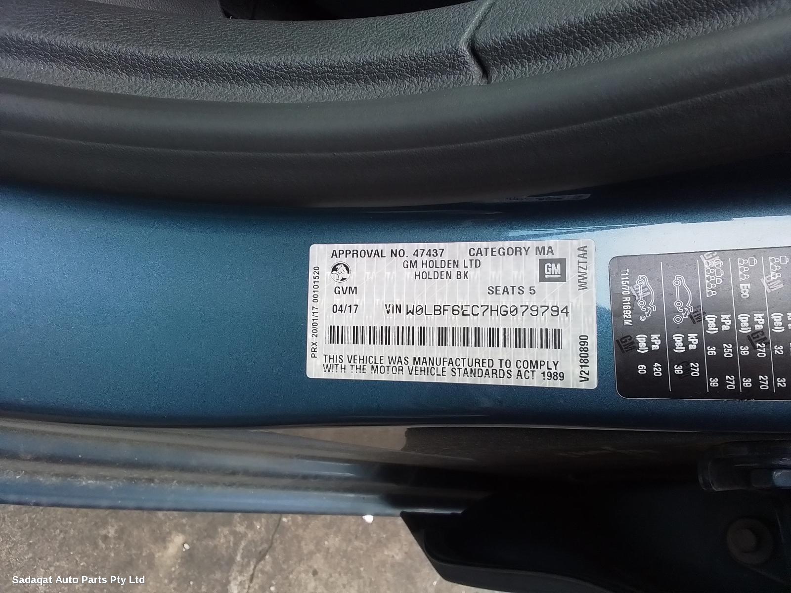 Holden Astra Bootlid/tailgate