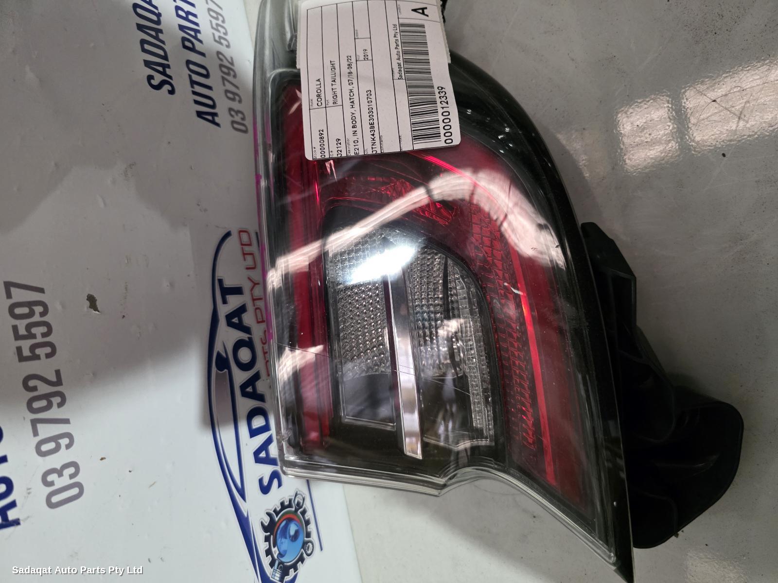 Toyota Corolla Right Taillight