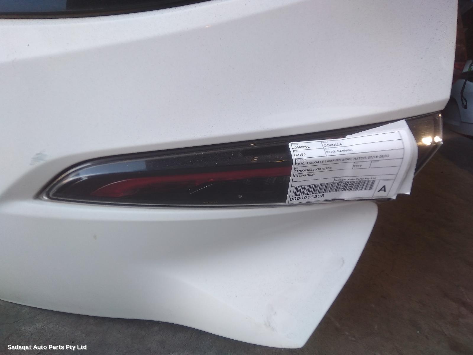 Toyota Corolla Rear Garnish