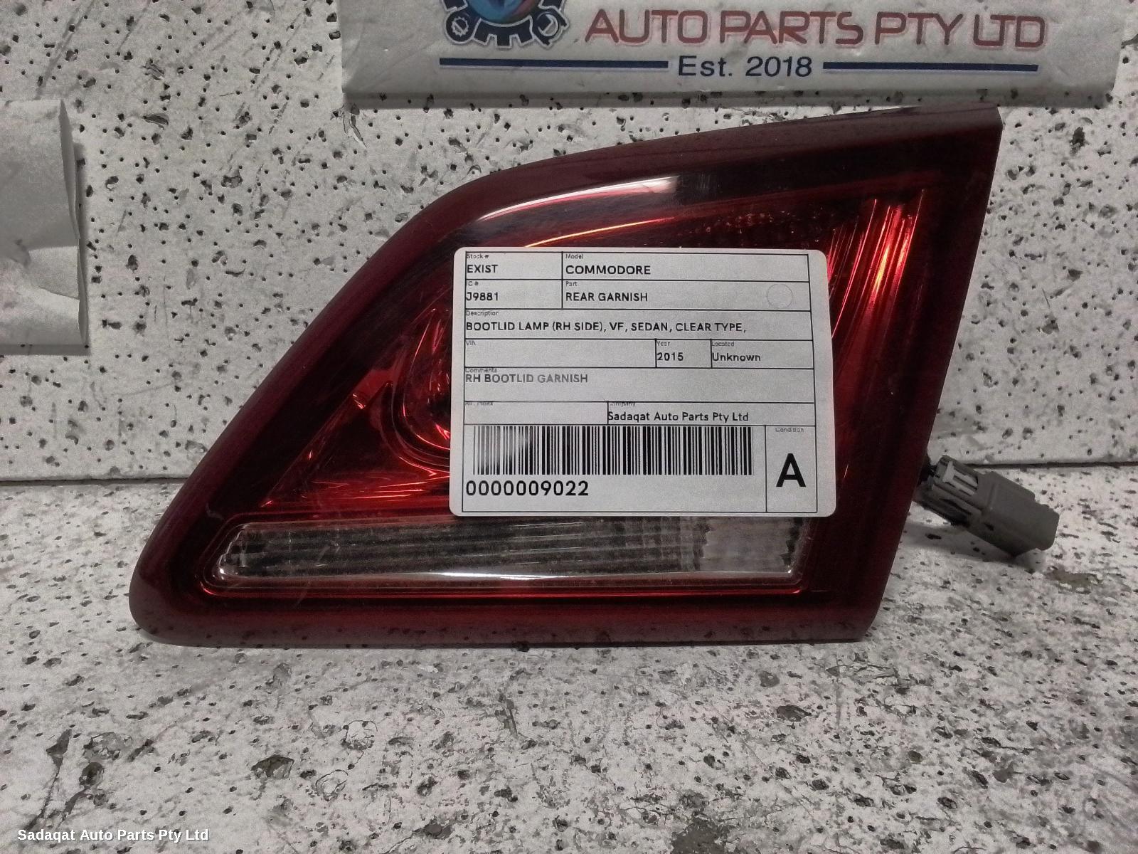 Holden Commodore Rear Garnish