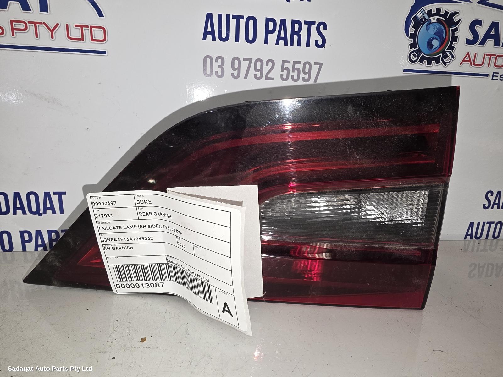 Nissan Juke Rear Garnish