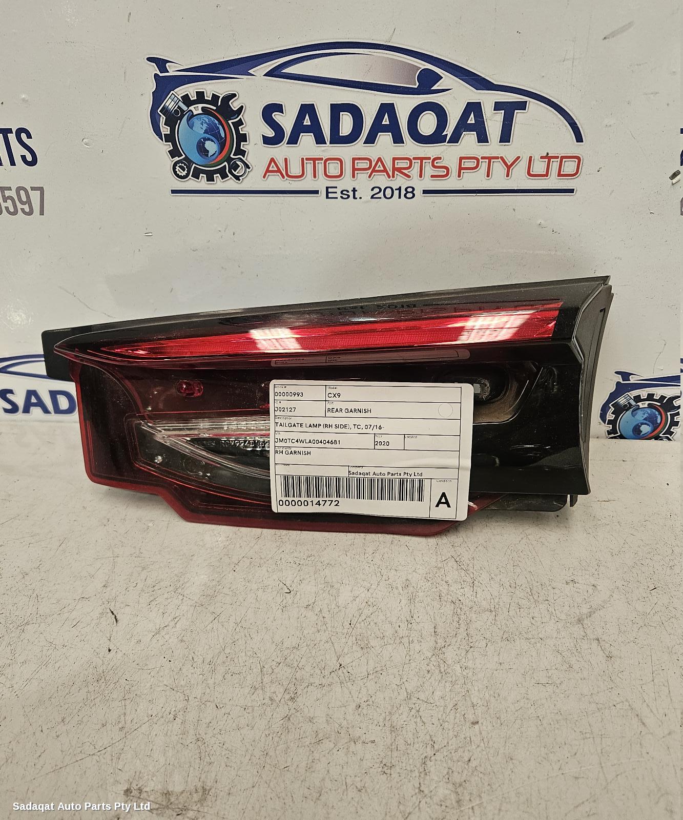 Mazda Cx9 Rear Garnish